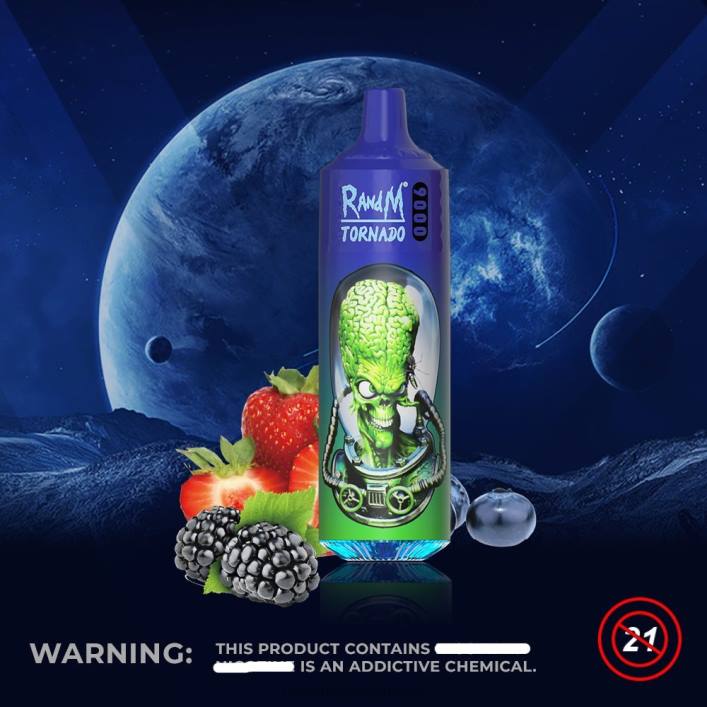 RandM Vape Schweiz | RandM Tornado 00P2141 9000 Vape Pod Gerät 1 Stück Version 2 gemischte Beeren